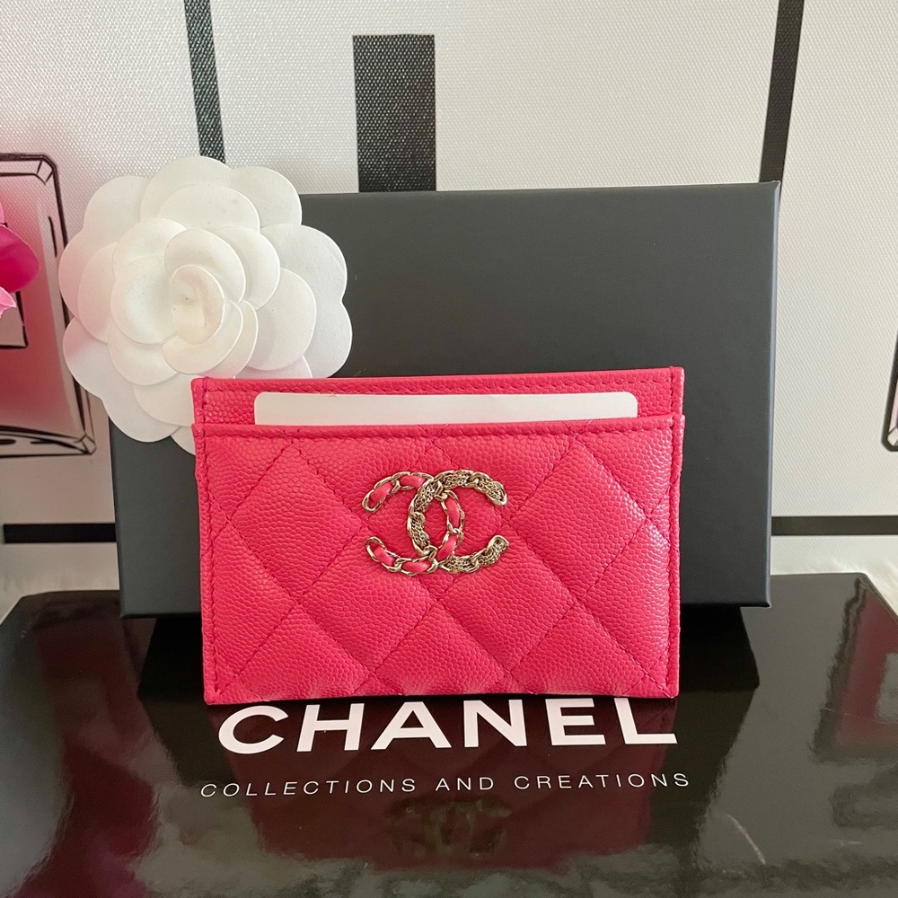 CHANEL FLAT CARD HOLDER PINK 💖